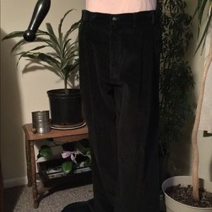 Vintage Pleated Front Corduroy Pants